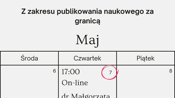Warsztaty z zakresu publikowania naukowego za granicą